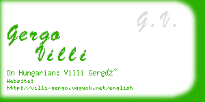 gergo villi business card